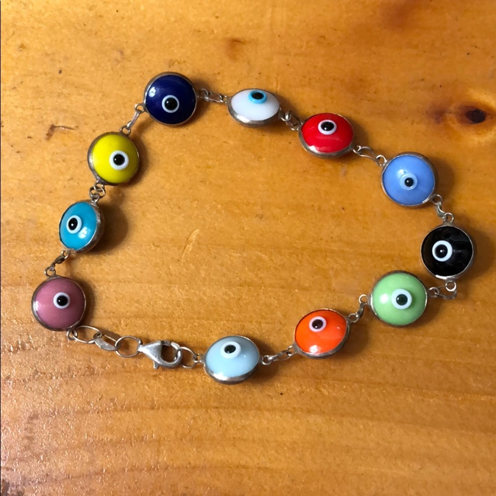 Sterling evil eye bracelet